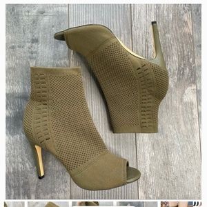 Express Peep toe high heel booties